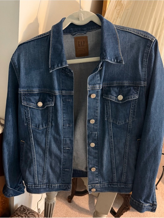 GAP Jackets & Blazers - GAP Women’s  Dark Blue Denim Jacket EUC size Large in Medium Dark Denim